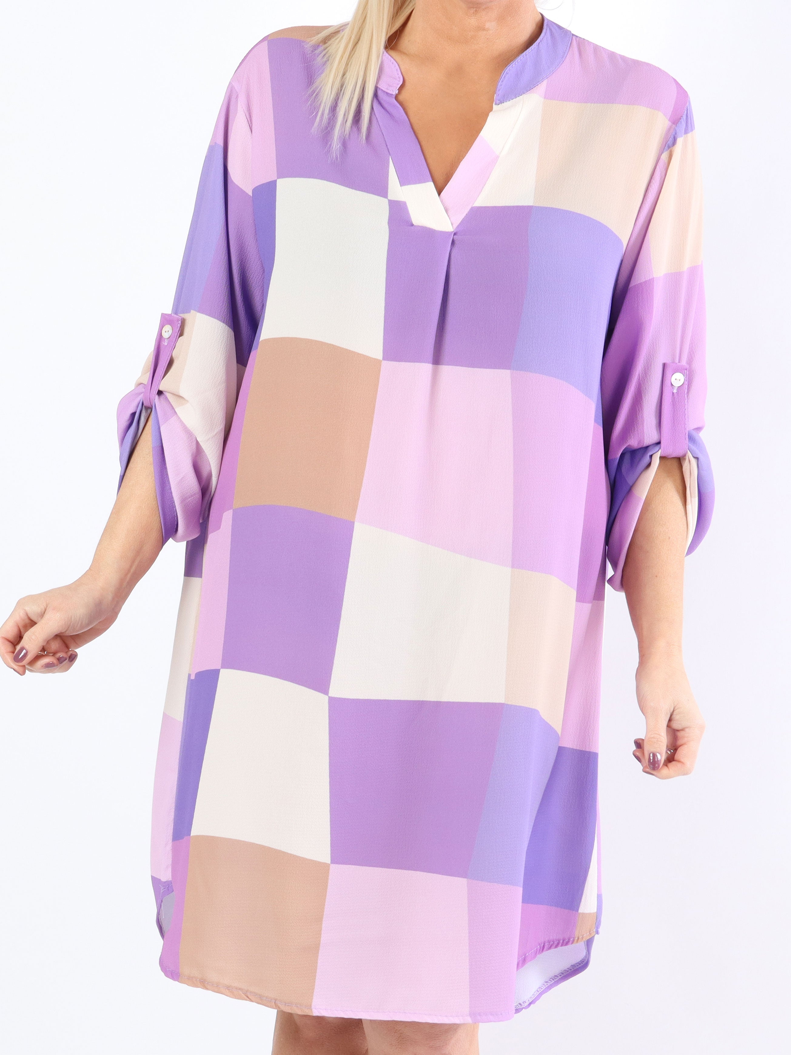 Vanesa Dress Check - Lätt och luftig plus size klänning